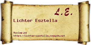 Lichter Esztella névjegykártya